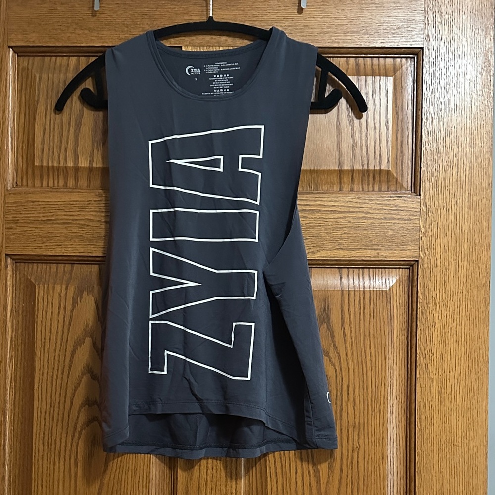 ZYIA Active Grey Women's Charcoal Muscle Tank Size S